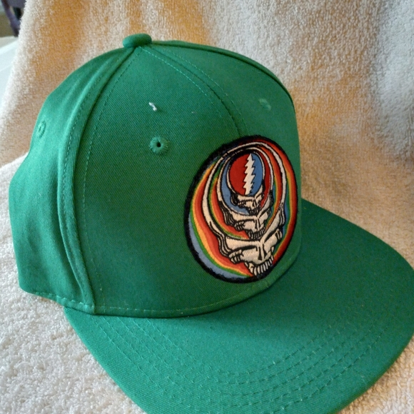 Grateful Dead hat, green Grateful Dead Stealie Flat brim - Picture 3 of 4